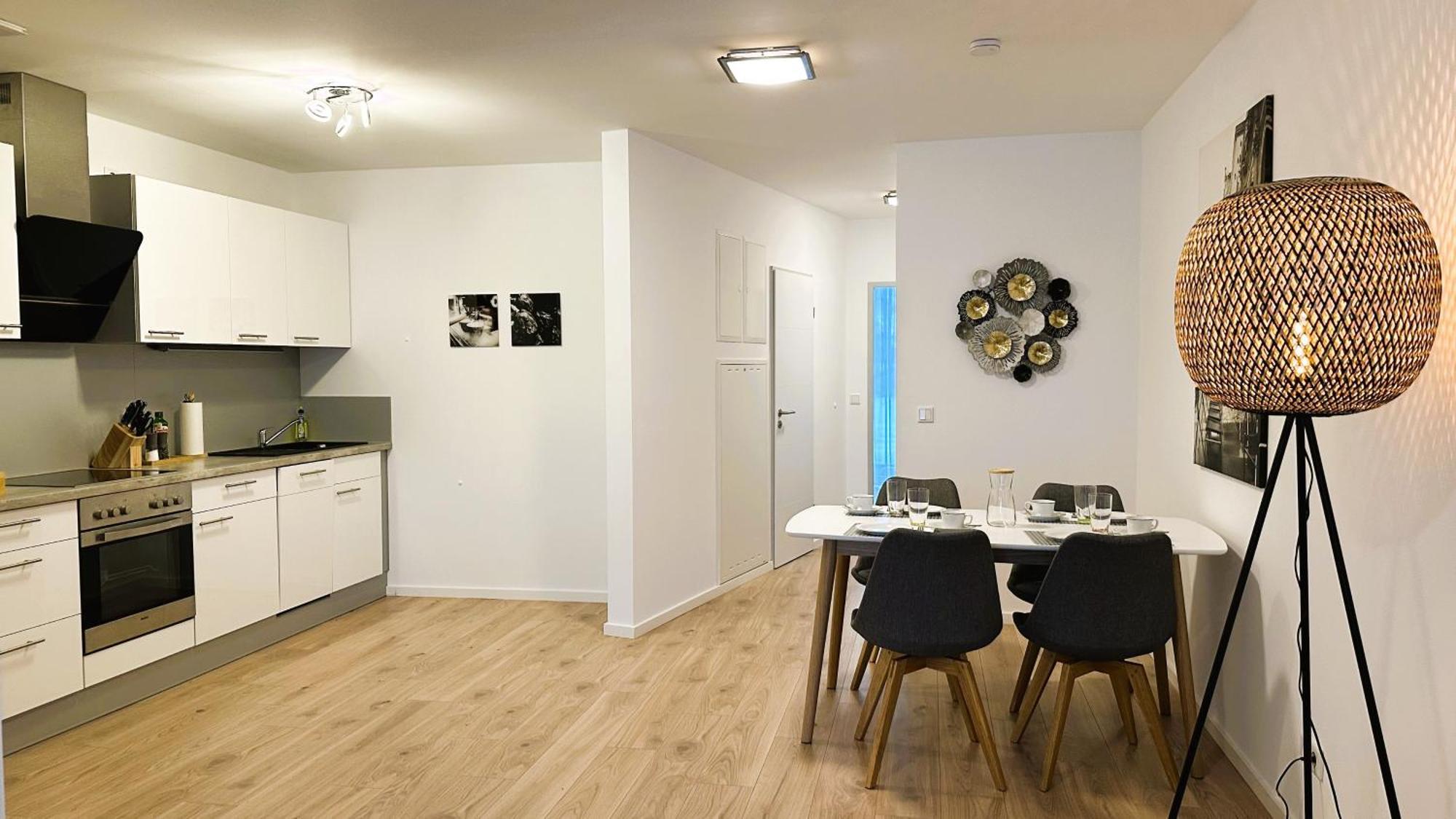 ארפורט Bohnapartments - Nordkap-Suiten - Gratis Parkplatz - Moderner Neubau - Erdgeschoss - Fussbodenheizung חדר תמונה