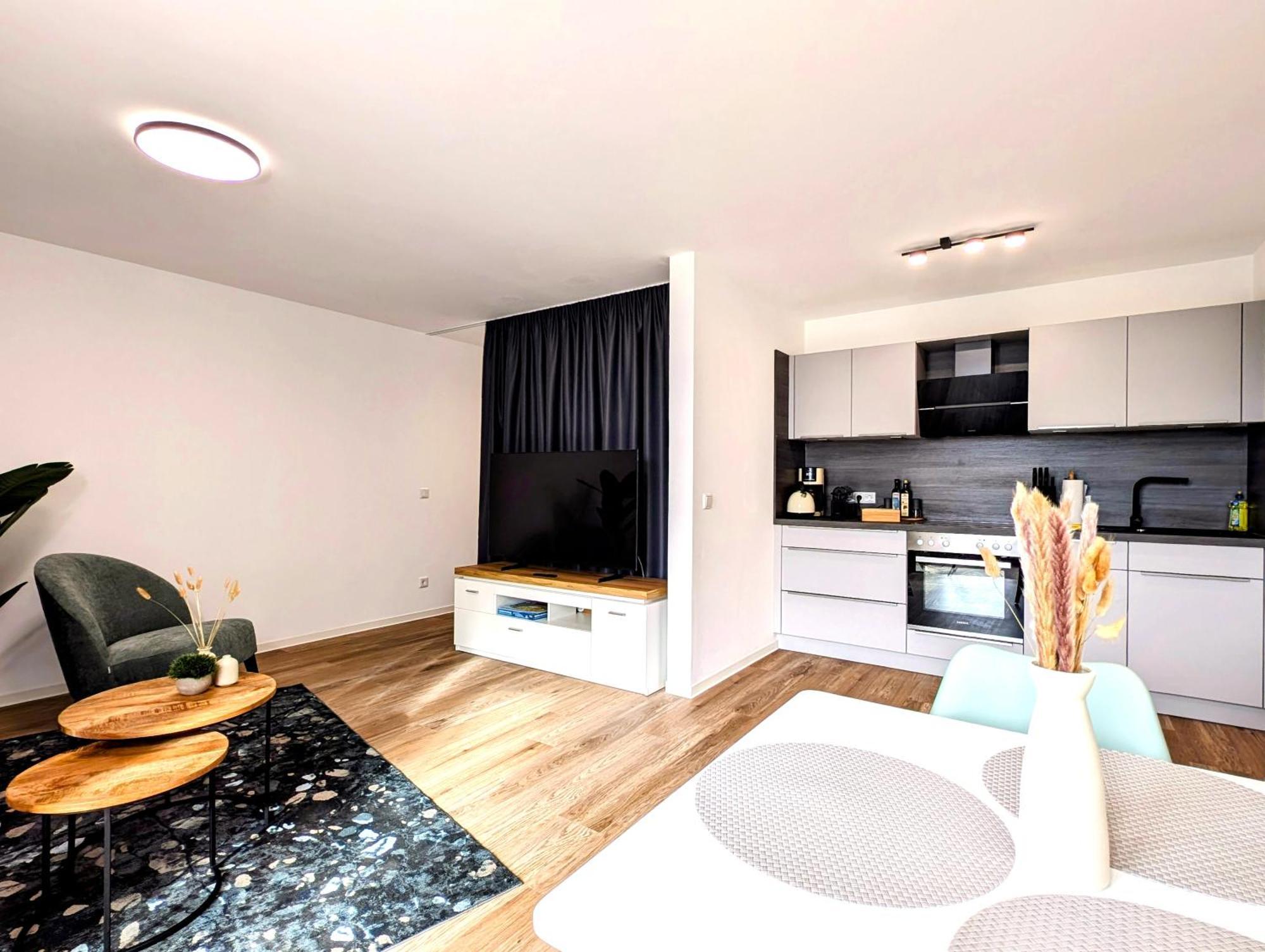 ארפורט Bohnapartments - Nordkap-Suiten - Gratis Parkplatz - Moderner Neubau - Erdgeschoss - Fussbodenheizung חדר תמונה